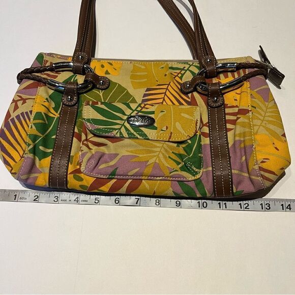 Relic by Fossil Shoulder Handbag Medium Size Yellow/Green Multi floral - Picture 12 of 14